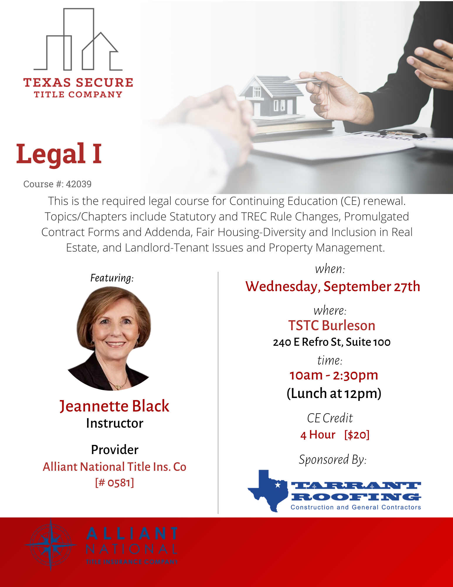 Legal I Class at Texas Secure Title Burleson