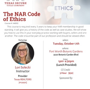 The NAR Code of Ethics class